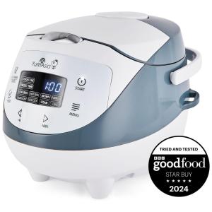 Yum Asia YUM EN06US Panela de Arroz Elétrica 0.6L com Painel de Controle Digital, 600W, 110V, Branca