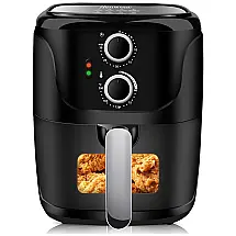 Air Fryer 6 Litros com Controle de Temperatura e Temporizador, 1350W 110V, Henwenr, Preta