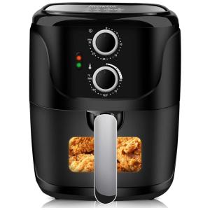 Air Fryer 6 Litros com Controle de Temperatura e Temporizador, 1350W 110V, Henwenr, Preta