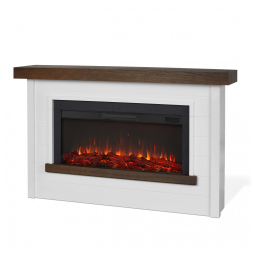 Lareira Elétrica Real Flame Bernice 170,18 cm com Suporte para Sala de Estar ou Quarto, Inserto de Lareira Substituível, Efeito Realista de