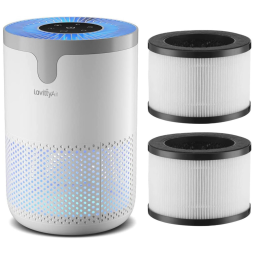 LovittyAir KJ80F Purificador de Ar com Filtro HEPA, Área até 20 m2, Branco