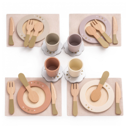 Kit de Utensílios de Cozinha Educativo de Madeira ROBUD - 4 Peças Montessorianas para Crianças, Acessórios de Comida de Brinquedo