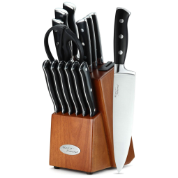 Conjunto de Facas, 14 Peças, Aço Inoxidável, MARCO ALMOND KYA32, Preto