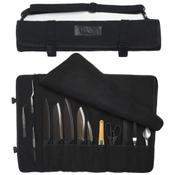 Asaya Estojo, Bolsa Portátil para Facas com 10 Slots, Facas não Incluídas, Preto