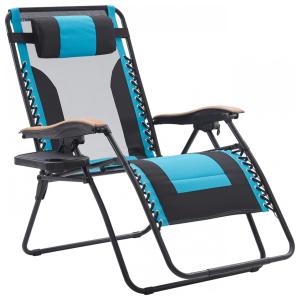Farini Cadeira Reclinável Ajustável Gravidade Zero com Apoio de Cabeça, Azul