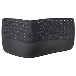 Teclado Ergonômico sem Fio com Bluetooth, Dividido, Recarregável e Descanso Para as Mãos, TECHGROUND, Preto