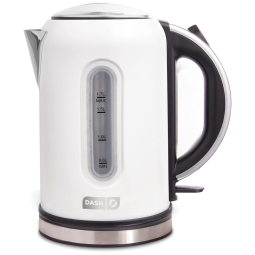 MW Chaleira Elétrica 1.7L com Desligamento Automático, Aço Inoxidável, 1500W, 110v, DASH DEK001, Branco