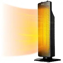 Aquecedor Elétrico de Cerâmica com 3 Modos e Temporizador, 1500W 110V, AIRMATE, Preto