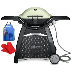 Churrasqueira a Gás 21700 BTU com 3 Acessórios para Churrasco, Weber Q3200, Cinza