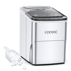 Máquina de Gelo até 11 kg em 24H Portátil, 110v, FOOING, Prateado