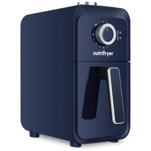 Fritadeira Elétrica AirFryer 4L em Aço Inoxidável com Cesto Antiaderente e Livro de Receitas, 1400W, 110v, NUTRIFRYER, Azul