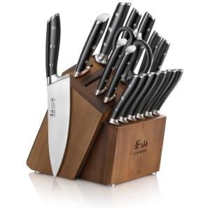 Conjunto de Facas Cangshan Z Series 1024180, 17 peças, Aço Inoxidável, Preto e Marrom