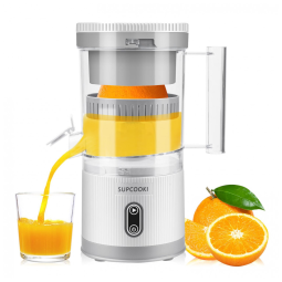 Espremedor Elétrico Portátil Recarregável USB para Frutas Cítricas, 110V 80W, SUPCOOKI, Branco