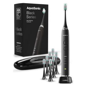 Escova Dental Elétrica 8 Cabeças 4 Modos com Smart Timer, AQUASONIC SCTB, Preto
