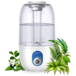 Umidificador Portátil BEAR 3 Litros até 25H e Giratório em 360, Branco