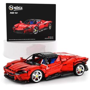 Kit de Construção Carro Esportivo SP33 com 2438 Peças, Nifeliz, Vermelho