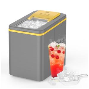 VECYS Máquina de Gelo Automática Portátil até 12kg, 24H, 110V, Cinza