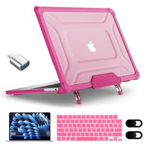 Capa Rígida Antichoque Pink XK para MacBook Air 15″ (2023–2025, Modelos A3241/A3114/A2941, M2/M3/M4) – MEEgoodo