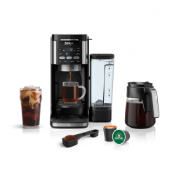 Máquina de Café e Gelado Quente DualBrew de 12 xícaras, 110V 1550W, Ninja CFP101, Preta