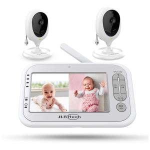 Babá Eletrônica JLB7tech com 2 Câmeras, Visão Noturna. 2 Vias de Áudio e Detecção de Temperatura