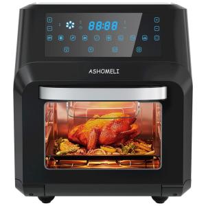 Fritadeira Elétrica Air Fryer 13L Multifuncional com Painel de Controle Digital, 1700W, 110v, ASHOMELI AF 600, Preto
