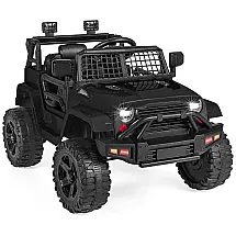 Best Choice Carrinho, Carro Elétrico, 1 lugar, 12V, c, controle remoto, USB MP3, 4 km, h, 3 a 6 anos, preto