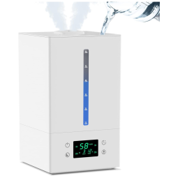 Umidificador Portátil WOAEDMBY 6 Litros até 50H e Giratório em 360 , 110V, Branco