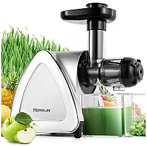 Máquinas de espremedor, extrator de espremedor de mastigação lenta Homever fácil de limpar, espremedor de prensa a frio para todas as frutas