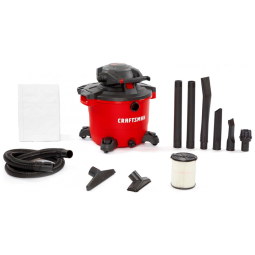 Aspirador de Pó Seco e Úmido 60L, 6.5CV de Potência com Extensores, 110v, CRAFTSMAN CMXEVBE17607, Vermelho
