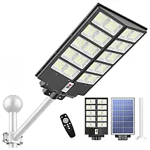 Luminária Solar Externa 50000 Lúmens 800W com Sensor de Movimento e Controle Remoto, 1 Unidade, ANZID SL0720, Preto
