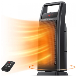 Space Heater, TaoTronics Aquecedor Elétrico Cerâmica, portátil, c, Controle remoto e termostato ajustável, 900W, 1500W