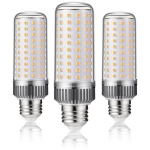 Lâmpada LED Milho E27 20W 180W Equiv. 3000K Branco Quente 2000LM Não Dimável 3 Unidades para Lustre, Arandela e Abajur,USZWBY