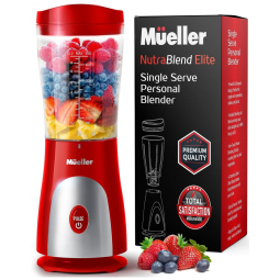 Liquidificador Pessoal Portátil 440mL, 110V, Mueller Áustria, Vermelho