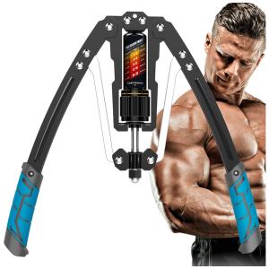 Aparelho de Musculação para Braço com Potência Hidráulica Ajustável de 18 a 200 kg, EAST MOUNT, Preto