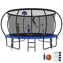 Cama Elastica Capacidade até 635 kg com Cesta de Basquete, SKYUP, Azul