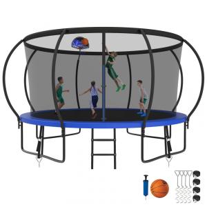 Cama Elastica Capacidade até 635 kg com Cesta de Basquete, SKYUP, Azul