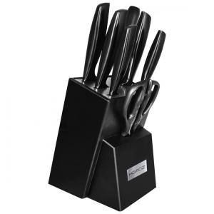 Conjunto de Facas, 15 Peças, Aço Inoxidável, KEENAIR, Marrom Escuro