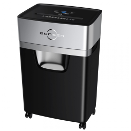 Fragmentadora de Papel e CD com Corte Cruzado, 16 Folhas, Silenciosa, 110V BONSEN S3102, Preta