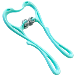 Massageador Manual de Acupressão para Pescoço com 4 Pontos de Gatilho e Alça Ergonômica, DFCV JB01, Azul