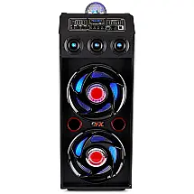 Caixa de Som Bluetooth Portatil, QFX SBX 412300BT RD, Preto