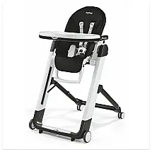 Cadeirinha de Alimentação Peg Perego Siesta Preta Multifuncional com Reclinação 5 Posições