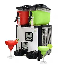 Máquina de Slush Raspadinha Margarita Girl 2 Tanques 6L Duplo Sabor Compressor 115V