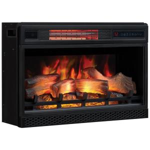 Lareira Elétrica de Embutir A43x68L com Infravermelho 3D, 110V, ClassicFlame, Preta