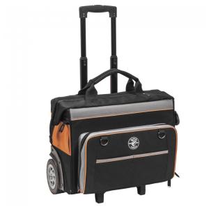 Bolsa de Ferramentas Organizadora com Rodas e 24 Compartimentos, Amarela, KLEIN TOOLS 55452RTB, Preto