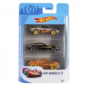 Hot Wheels K5904 Conjunto de Carros Básicos Hot Wheels 3 Pacotes,Mattel