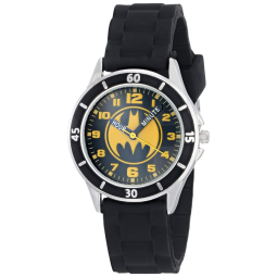 Relógio Analógico de Quartzo para Crianças de 5 até 15 Anos, Accutime Batman, Preto