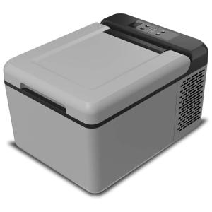 CHO Cooler Elétrico Portátil Capacidade 9L, AC, DC 110V, 12V com Tela LCD, Cinza