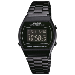Relógio Unissex Vintage, CASIO B640WB 1BEF, Preto