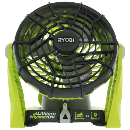 Ventilador de Piso Ajustável, 18Volts, claro, 110v, RYOBI P3320, Verde claro
