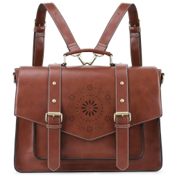 ECOSUSI Bolsa, Pasta de Couro Vegano para Laptop, Feminina, Azul